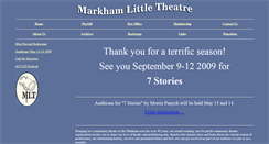 Desktop Screenshot of old.markhamlittletheatre.ca